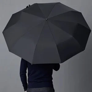 27 Inch Windproof Golf Umbrella Custom Logo 3-Fold Auto Open for Travel and Rain