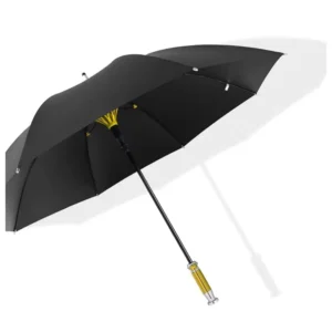 27-Inch Windproof Golf Umbrella UV Protection Semi-Automatic Open Colored Ribs with Logo Printing