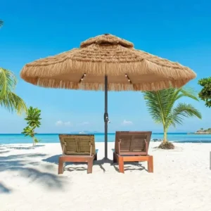 270CM Round Outdoor Straw Tiki Patio Umbrella