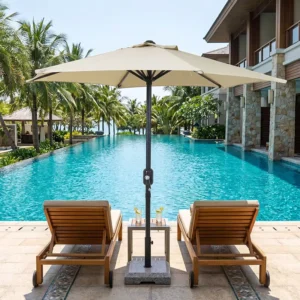 2M Small Garden Umbrella Outdoor Patio Sun Shade Center Pole Parasol Umbrella for Beach