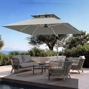 2m 2.5m 3m Large Waterproof UV Protection Outdoor Cantilever Banana Patio Garden Parasol