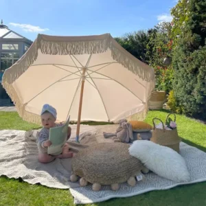 2m Diameter Ecofriendly Custom Tassel Beach Umbrella with Fringe