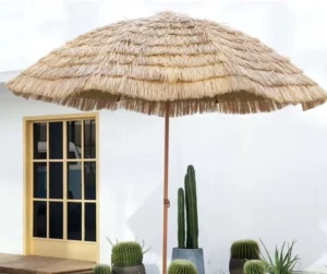 2m Parasol Pool Waterproof Fabricated Palm Leaf Straw Thatch Beach Umbrella