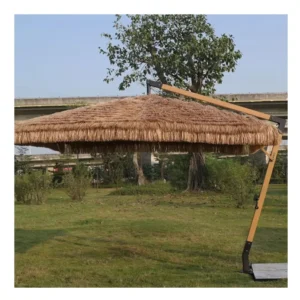 2m Pool Beach Palm Leaf Thatch Umbrella Boho Parasol