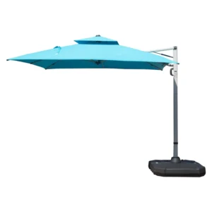 3*3m Square Cantilever Patio Umbrella with Center Pole for Sun Protection