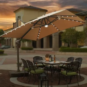 3*3m Waterproof Umbrella for Garden With LED Light
