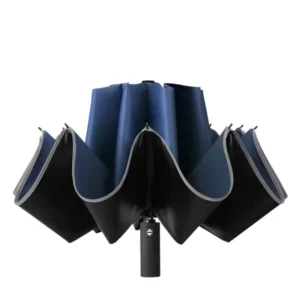 3 Fold 10 Rib Fully Automatic Reverse Fiberglass Umbrella 105cm Large Size Sun and Rain Dual Use Travel