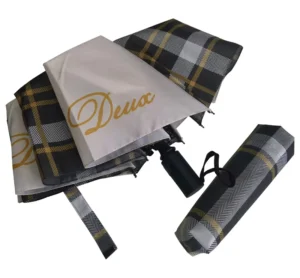 3-Fold Automatic Umbrella with LED Light, Auto Open/Close, Windproof, UV Protection, 21 Inch