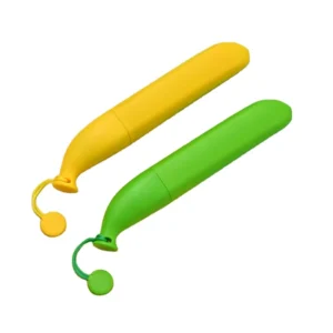 3-Fold Banana-Shaped Bottle Umbrella, Yellow and Green