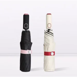 3-Fold Fully Automatic Travel Umbrella UPF 50+ UV Protection Windproof for Women 8K Ribs