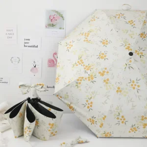 3 Fold Rain Parapluie Fully Automatic Folding Umbrella for Both Sunny and Rainy Women Travel Compact Flower Umbrella