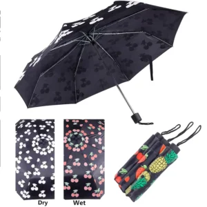 3-Folding Umbrella with Color-Changing Magic Printing