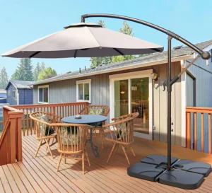 3-Meter Large Commercial Garden Parasol Balcony Pool Seaside Patio Banana Umbrella for Gym Courtyard