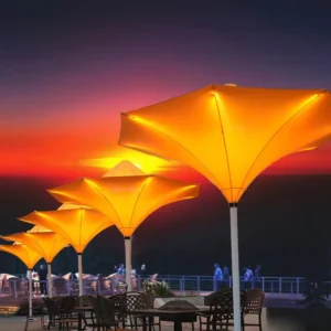 3.5M Led Umbrella Tulip Flower Shape with Colorful Led Light