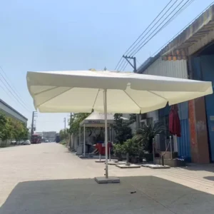 3.5m 4m 5m Polyester Center Pole Garden Patio Umbrella for Courtyard, Hotel, and Park