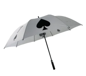 30*8K Big Size Auto Open Windproof Frame Full Printing Wooden Handle Golf Umbrella With Custom Print Logo