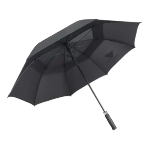 30″ Full Fiber Windproof Golf Umbrella with Long Handle for Adults
