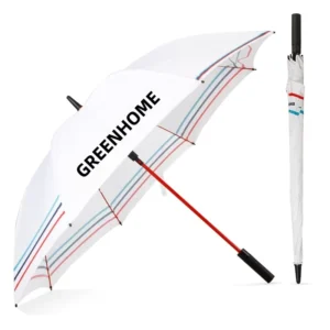 30 Inch Corporate Promotion Gift Personalized Grip Red Fiberglass Frame Windproof Golf Club Outdoor Umbrellas for Promotion