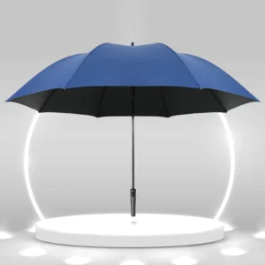 30-Inch Extra Large Fiberglass Umbrella Black UV-Coated Windproof Waterproof Pongee Fabric