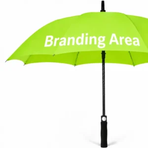 30-Inch Fluorescent Green Single-Layer Windproof Straight Golf Umbrella for Outdoor Sports