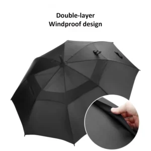30 Inch Straight Fiberglass Shaft Custom Logo Windproof Business Umbrella