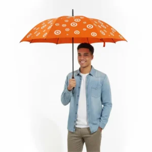 30 Inch Straight Waterproof Windproof High Quality Fiberglass Sun Rain Customised Auto Open Large Golf Umbrella With Logo
