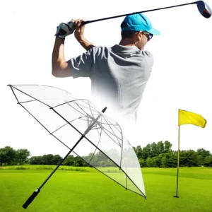 30-Inch Transparent Clear PVC POE Windproof Golf Umbrella with EVA Handle Custom Logo