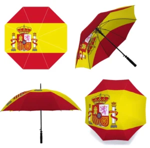 30-Inch Windproof Custom Logo Golf Umbrella with Fiberglass Shaft 190T Pongee Fabric Auto Open