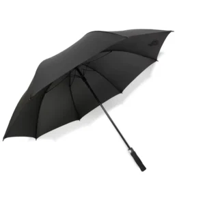 30 Inch Windproof Fiberglass Black Golf Umbrella, Custom Logo