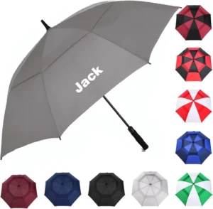 30-Inch Windproof Golf Umbrella with Logo Print