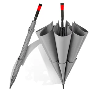 30-Inch Windproof Waterproof Straight Umbrella with Protective Sheath