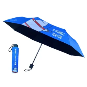 3036 Manual Open 3-Folding Black Metal 8-Rib 98 cm Umbrella Custom Logo Anti-UV Fabric Coating Classic Design