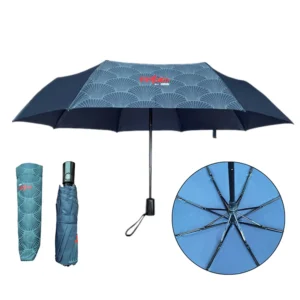 3057 3-Fold Windproof Automatic Folding Umbrella with Metal Frame, 94 cm