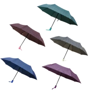 3165 Factory Supply Iron Tube Auto Open Close 3-Folding Travel Umbrella with Custom Print