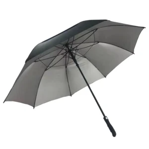 34 Inch Double Layer Air Vented Silver Coating Golf Umbrella