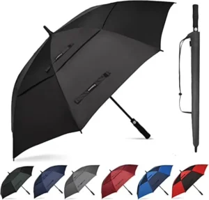 34-Inch Double-Layer Vented Automatic Storm Sun Rain Golf Umbrella