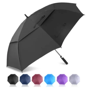 34 Inch Wind Resistant Double Layer Custom Logo Golf Umbrella