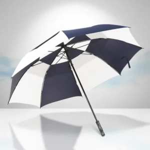 36inch Extra Large High Quality Umbrella Custom Logo Waterproof Windproof Automatic Open Black Fiberglass Frame Golf Umbrella
