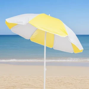 3M Double-Bone Beach Parasol with Sunscreen Windproof Fabric Strong Base Aluminum for Hotel Dining Areas