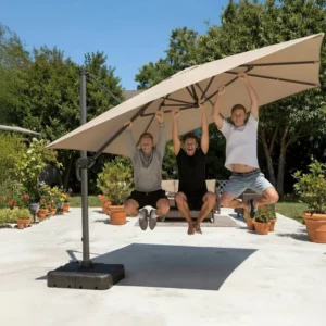 3M Patio Big Outdoor Solar Powered Lamp Led Umbrella for Sale