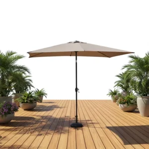 3m Beach Umbrella and Outdoor Furniture with Metal Frame Aluminum Pole UV Printing