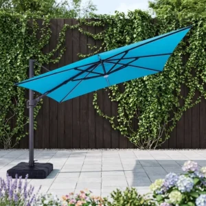 3m Cantilever Solar Aluminum Patio Umbrella for Outdoor Use Parks Hotels and Gardens