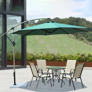 3m Outdoor Garden Patio Banana Shape Cantilever Parasol Sun Shade