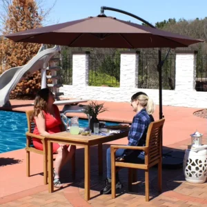 3m Outdoor Garden Wedding Parasol with Base for Hotels and Outdoor Furniture
