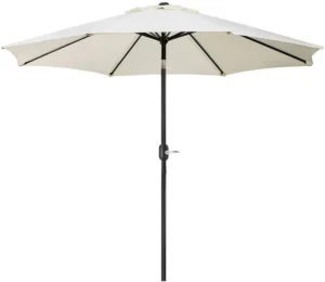 3m Outdoor Steel Market Umbrella for Gardens and Patios