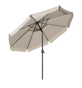 3m Patio Umbrella with Base Commercial Center Pole Garden Parasol for Restaurants Hotels Pools Courtyards Outdoor Tables