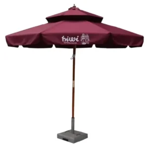 3m Round Square White Patio Umbrella Center Pole Sun Parasol Outdoor