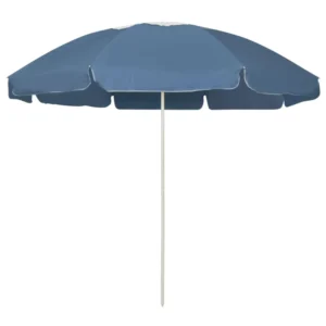 3m Round Waterproof Anti-UV Polyester Sun Umbrella Adjustable Tilt Pole Outdoor Garden Beach Umbrella With Air Vent