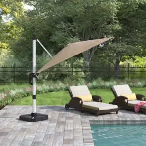 3x3m Pop-Up Foldable Garden Gazebo with Bug Netting, Portable Outdoor Tent for Beach