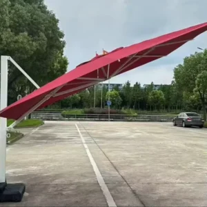 4*4 Aluminum Frame Outdoor Dining Umbrella for Hotel and Park Use, Customizable Color